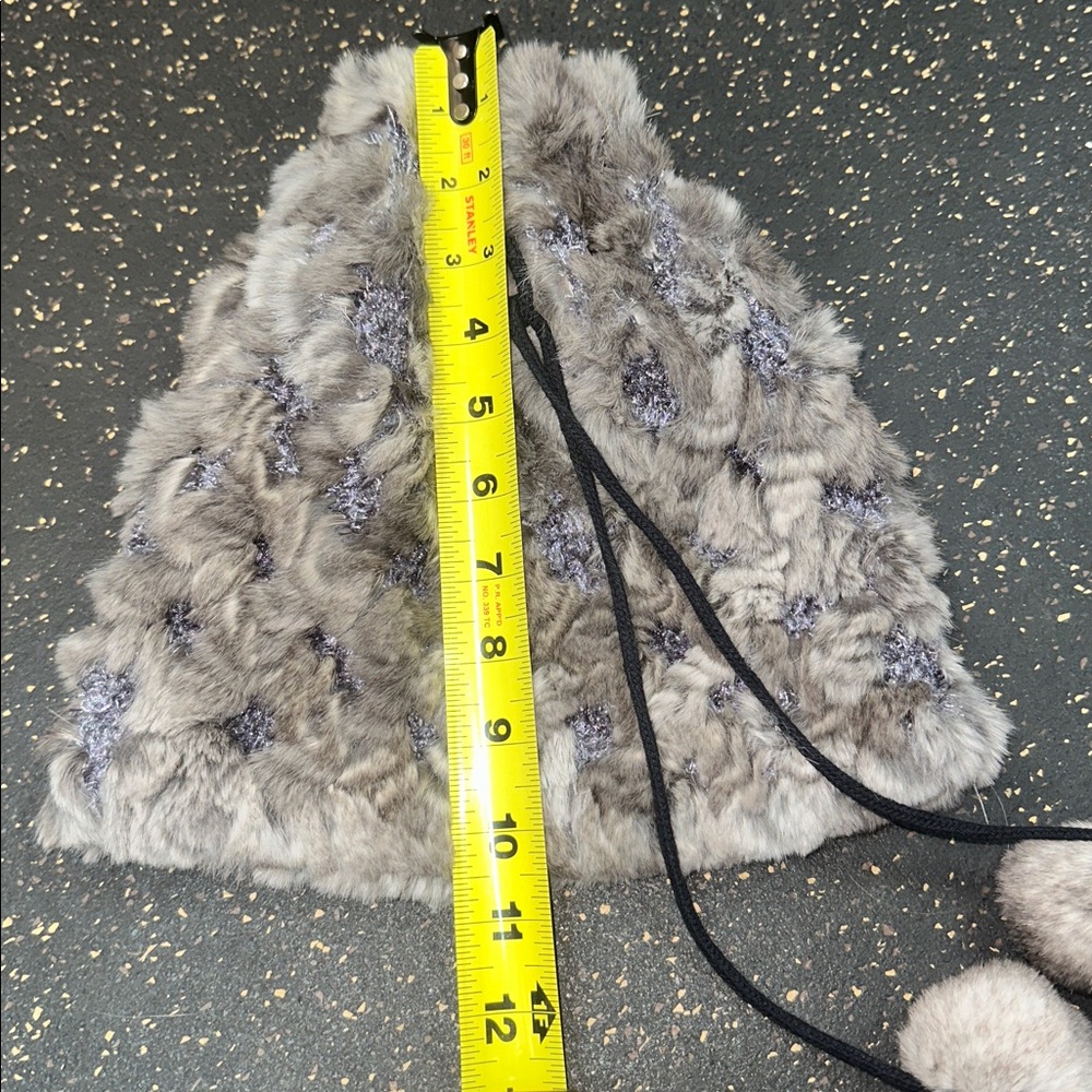 Gray Rabbit Fur Women's Hat - Picture 6 of 8